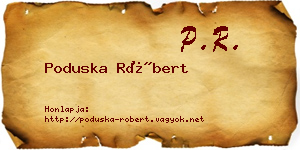 Poduska Róbert névjegykártya